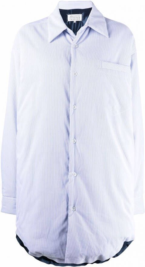 Maison Margiela Oversized shirtjack Blauw