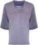 Maison Margiela Sweater van biologisch katoen met korte mouwen Paars - Thumbnail 1