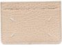 Maison Margiela Leren pasjeshouder met vier stiksels Beige - Thumbnail 1