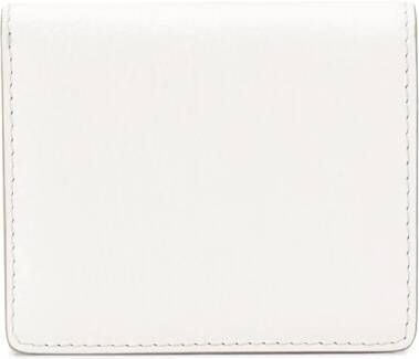 Maison Margiela Leren portemonnee met stiksels Wit