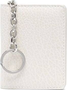 Maison Margiela Leren portemonnee met vier stiksels Beige