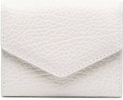 Maison Margiela Accordion leren portemonnee Beige