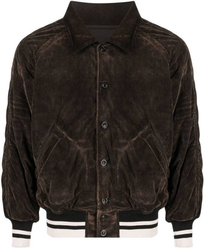 Maison Margiela Cropped fluwelen jack Bruin