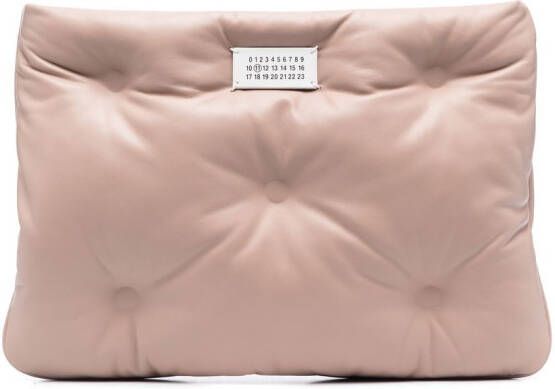 Maison Margiela Clutch met logopatch Roze