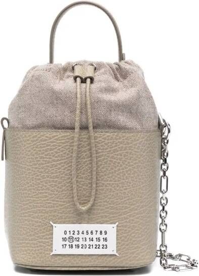 Maison Margiela 5AC kleine bucket-tas Beige