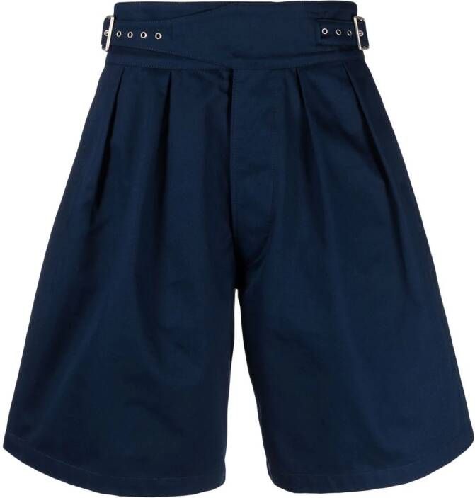 Maison Margiela Shorts met geplooid detail Blauw