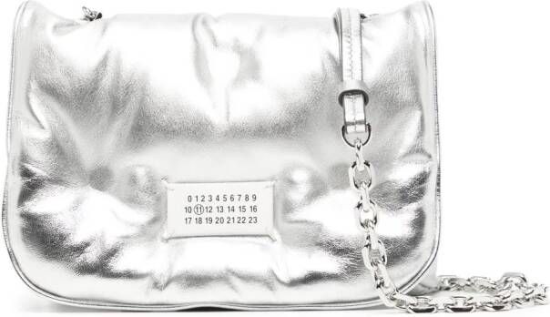 Maison Margiela Glam Slam Flap kleine schoudertas Zilver