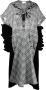 Maison Margiela Spliced geruite midi-jurk Zwart - Thumbnail 1