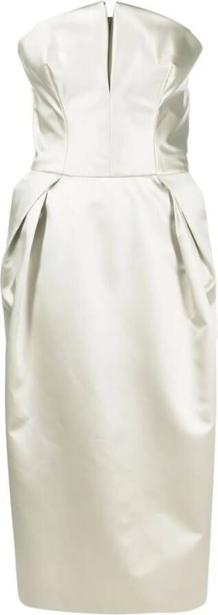 Maison Margiela Strapless mini-jurk Groen