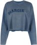 Maison Margiela Sweater met logopatch Blauw - Thumbnail 1