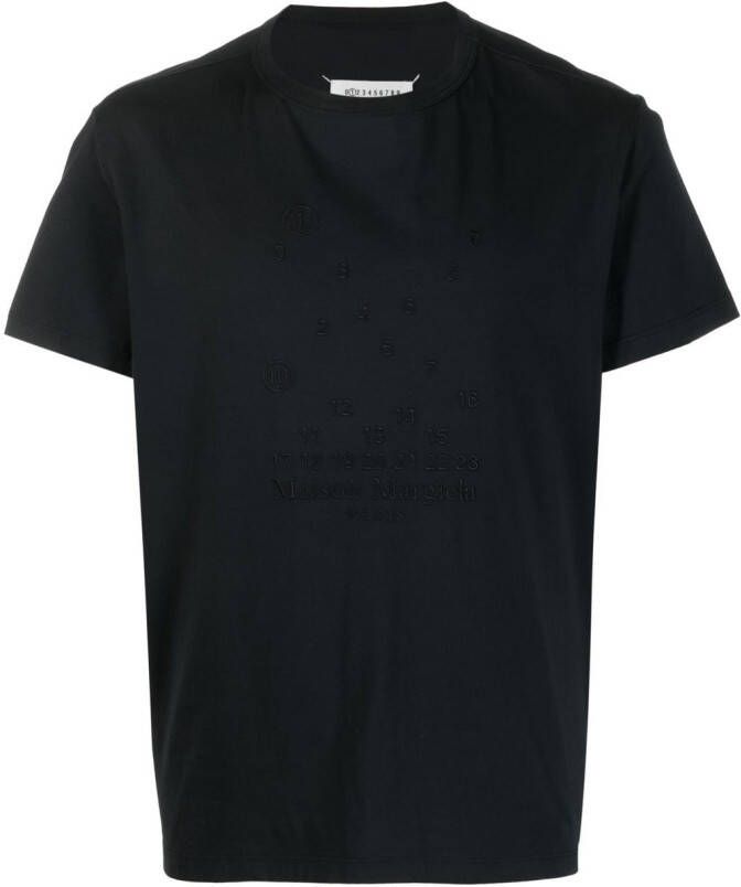 Maison Margiela T-shirt met geborduurd logo Zwart