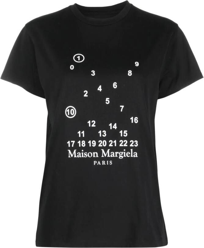 Maison Margiela T-shirt met print Zwart