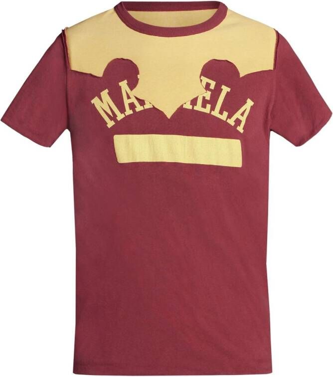 Maison Margiela T-shirt met logoprint Rood