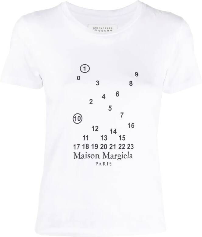 Maison Margiela T-shirt met print Wit