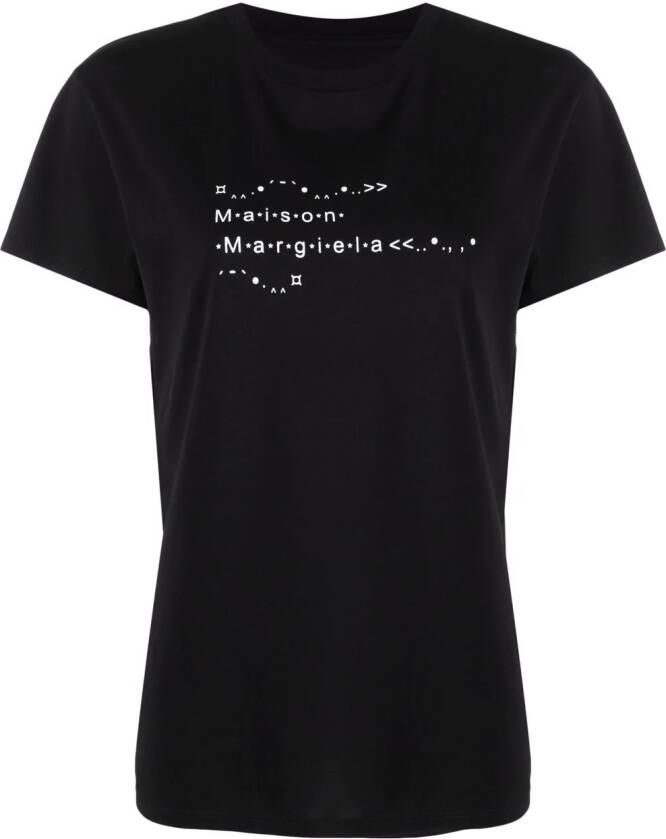 Maison Margiela T-shirt met logoprint Zwart