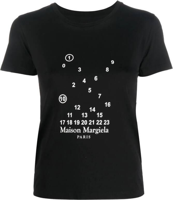 Maison Margiela T-shirt met print Zwart