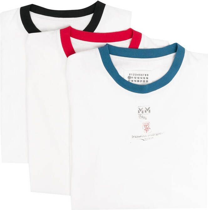 Maison Margiela T-shirt met logostempel Wit