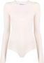 Maison Margiela Jersey body met ronde hals Beige - Thumbnail 1