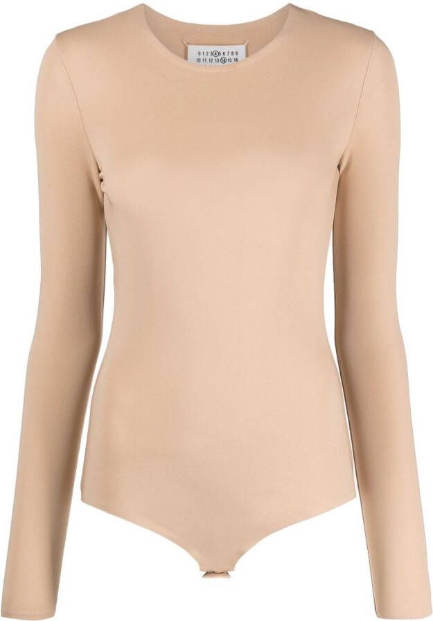 Maison Margiela Top met ronde hals Beige