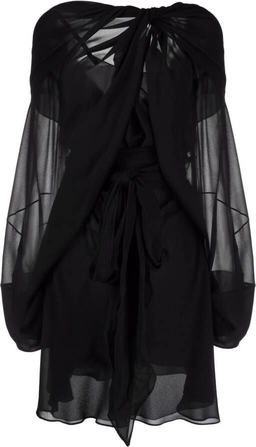 Maison Margiela Zijden mini-jurk Zwart