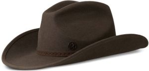 Maison Michel Austin hoed met logoplakkaat Bruin