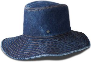 Maison Michel Denim hoed Blauw