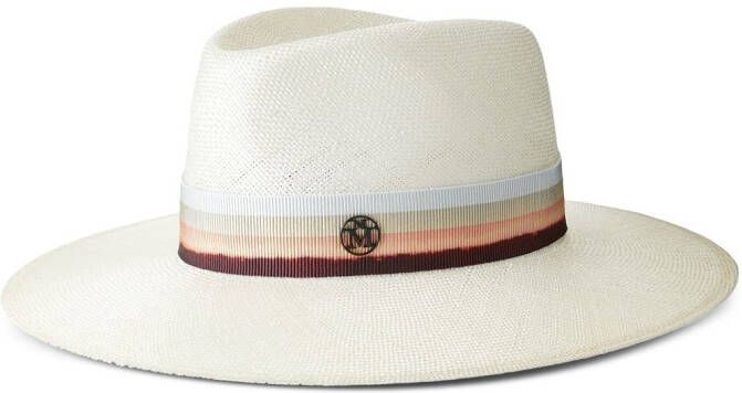 Maison Michel Fedora hoed Beige
