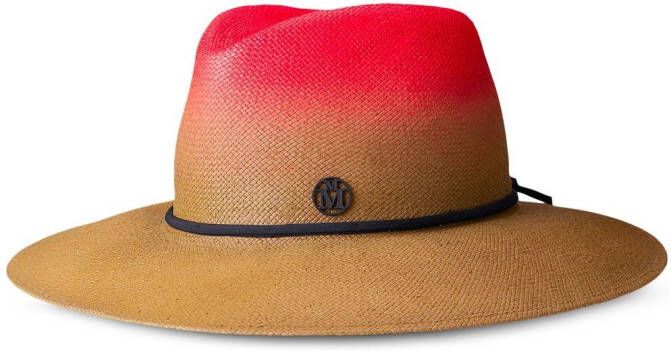 Maison Michel Fedora hoed met kleurverloop Bruin