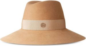 Maison Michel Fedora hoed van vilt Beige