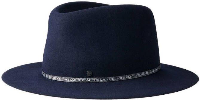 Maison Michel Fedora van vilt Blauw