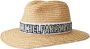 Maison Michel Henrietta logo-print straw hat Beige - Thumbnail 1