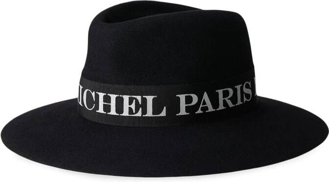Maison Michel Hoed met logo afwerking Zwart