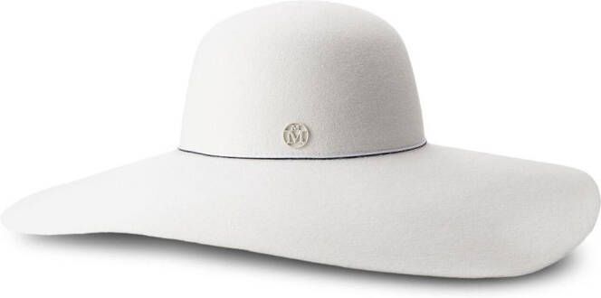Maison Michel Wollen hoed Wit