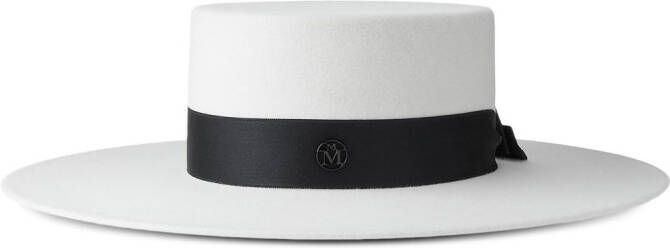 Maison Michel Wollen hoed Wit