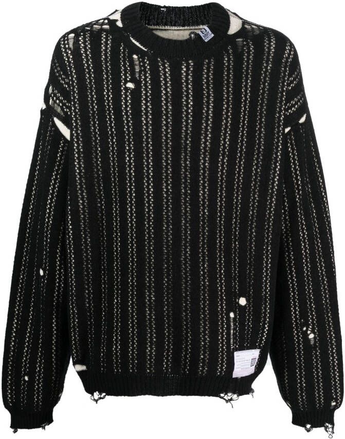 Maison Mihara Yasuhiro Gerafelde sweater Zwart