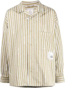 Maison Mihara Yasuhiro Gestreept overhemd Geel