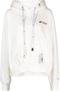 Maison Mihara Yasuhiro Hoodie met geborduurd logo Wit
