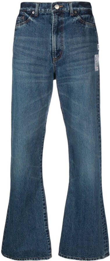 Maison Mihara Yasuhiro Jeans met patchdetail Blauw