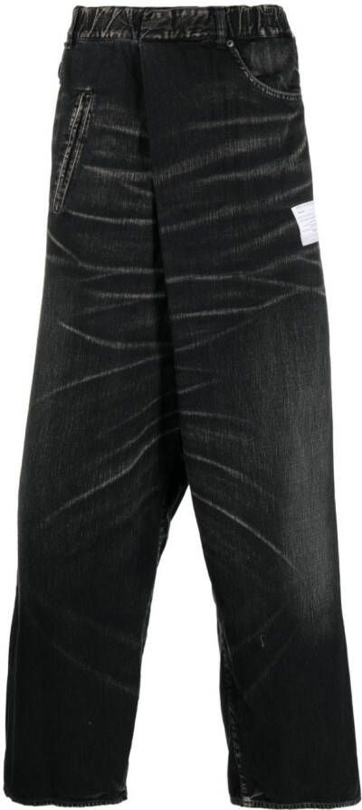 Maison MIHARA YASUHIRO Jeans met wijde pijpen Zwart
