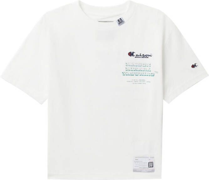 Maison Mihara Yasuhiro T-shirt met logoprint Wit