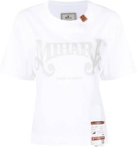 Maison Mihara Yasuhiro T-shirt met logoprint Wit