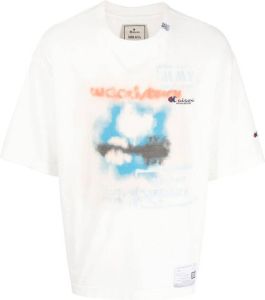 Maison Mihara Yasuhiro T-shirt met print Wit