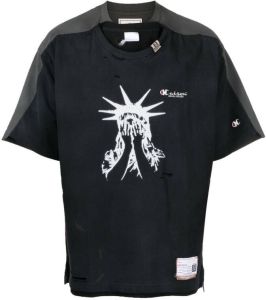 Maison Mihara Yasuhiro T-shirt met print Zwart
