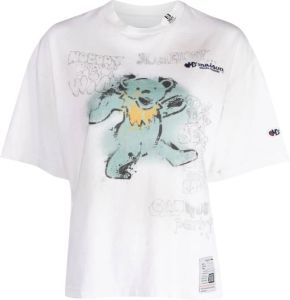 Maison Mihara Yasuhiro T-shirt met teddybeerprint Wit