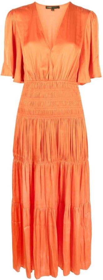 Maje Gelaagde jurk Oranje