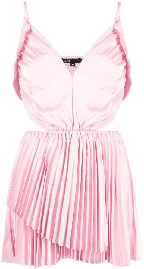 Maje Geplooide mini-jurk Roze