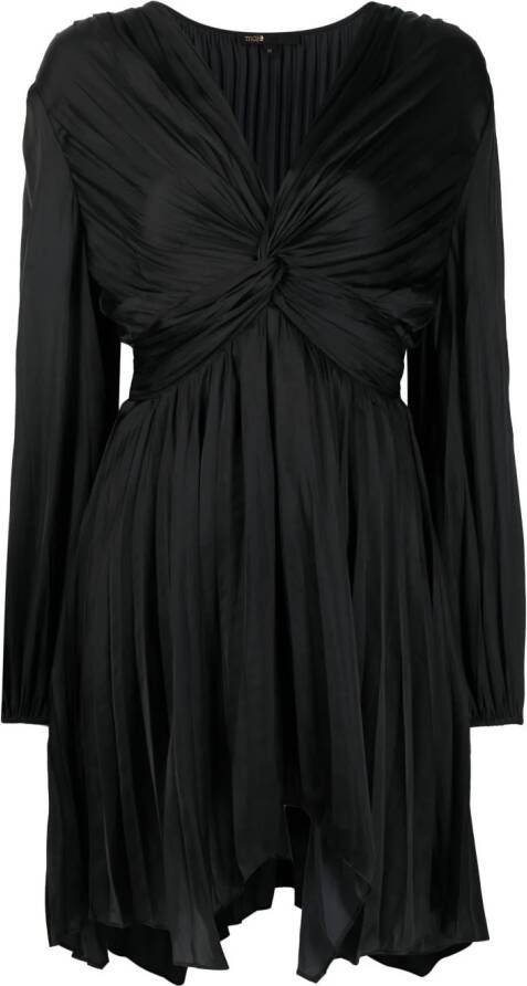 Maje Zijden mini-jurk Zwart