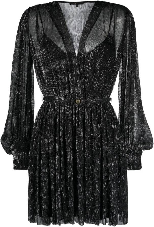 Maje Metallic mini-jurk Zwart
