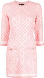 Maje Mini-jurk met geometrisch patroon Roze