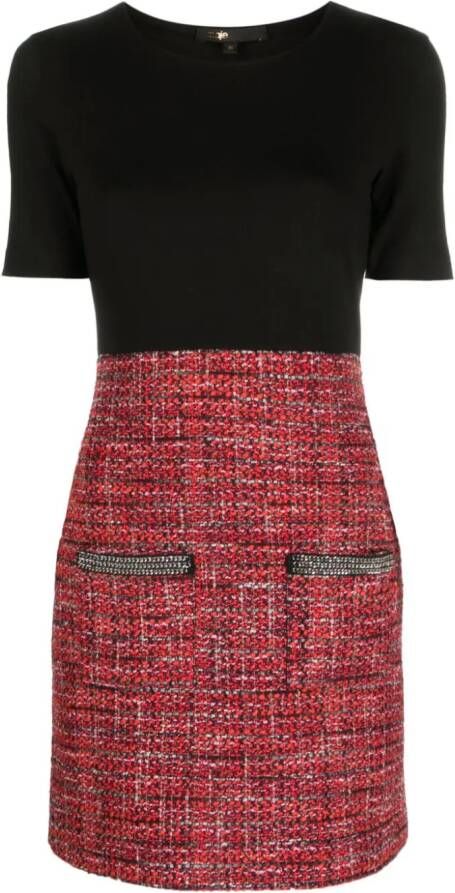 Maje Tweed mini-jurk Rood